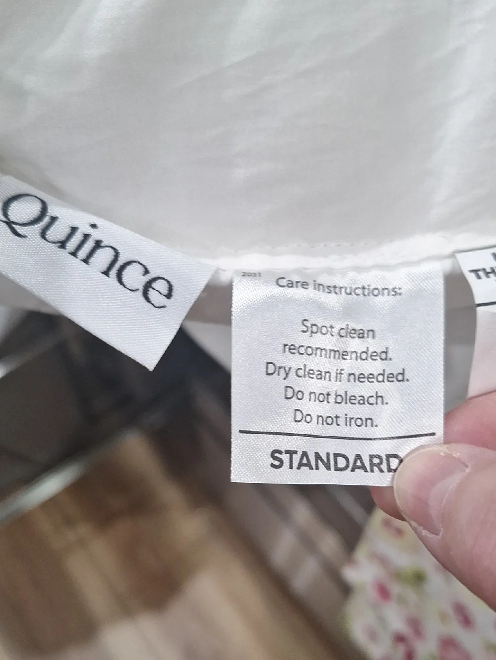 Quince White & Cream Luxe goose Down Pillow
